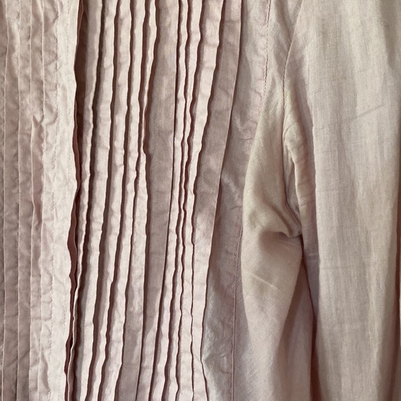 Anthropologie Odille pinkish/lavender shirt. Pleated in front and middle back. - Picture 4 of 13
